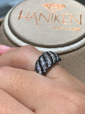 Black and Diamond 1.83ctw Fancy Ring - HANIKEN JEWELERS NEW-YORK