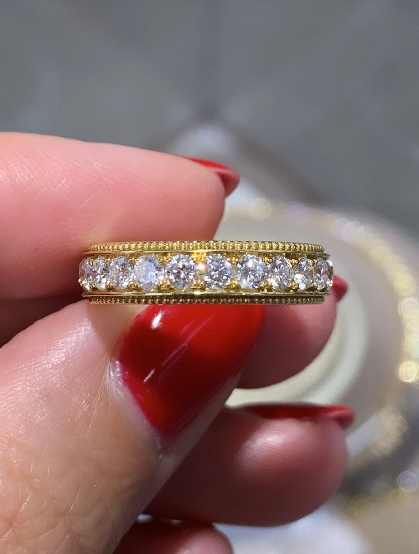 1.64ct tw Yellow Gold Diamond Eternity Ring