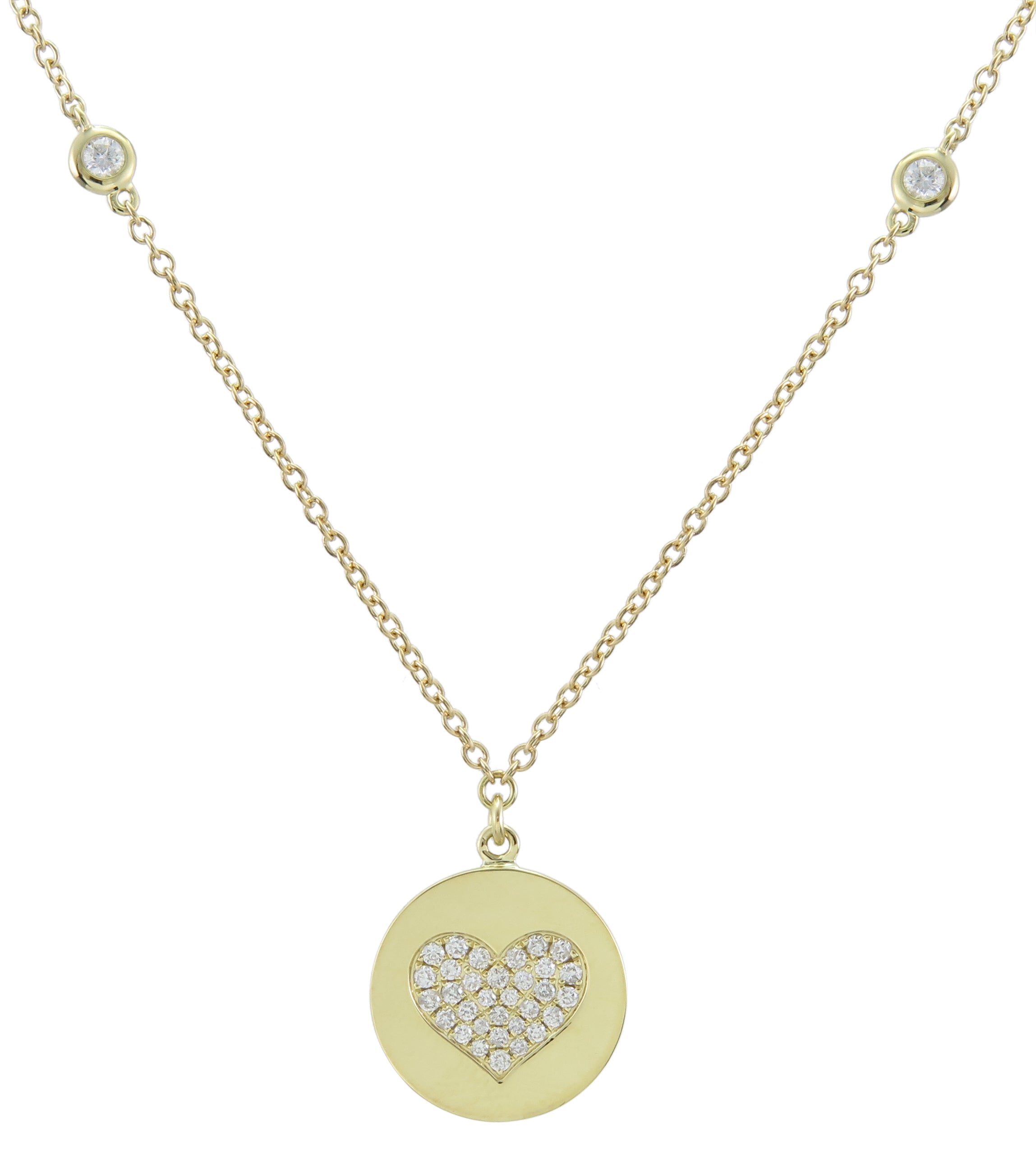Diamond 0.36ct tw Pave-set Pendant  Heart Necklace