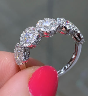 1.47CT T.W. Ladies 5 Stone Invisible Set Diamond Ring - HANIKEN JEWELERS NEW-YORK
