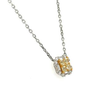 1.61ct tw Canary Fancy Yellow Diamond Pendant Necklace