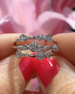 Ladies Designer Bezel set Diamond Ring