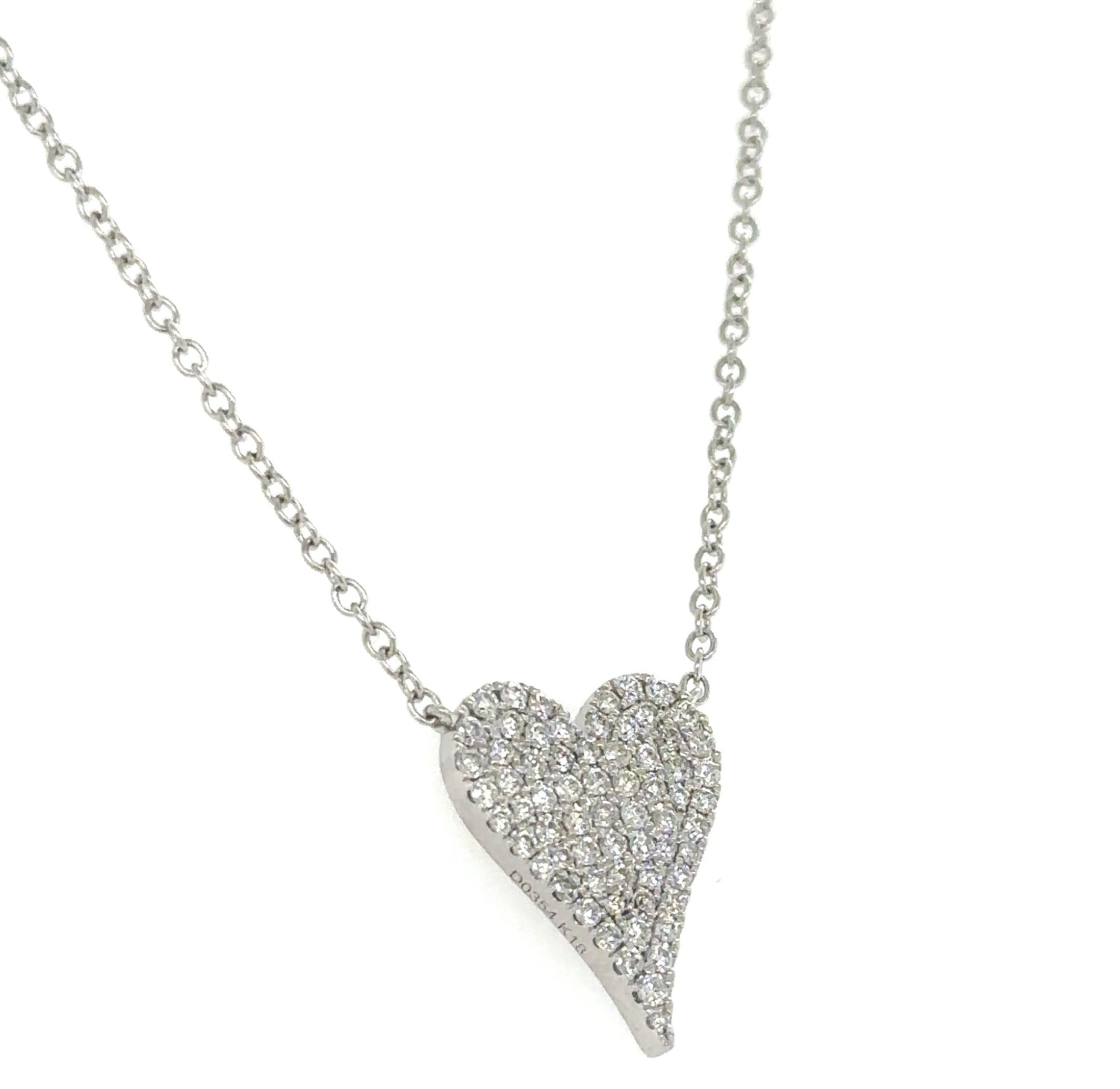 0.35CT T.W. Diamond Heart Pave Pendant Necklace