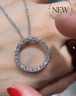 1.38ct tw Diamond Circle of Life Pendant Necklace