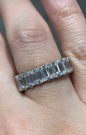 Platinum Emerald Engagement Rings | 77Diamonds