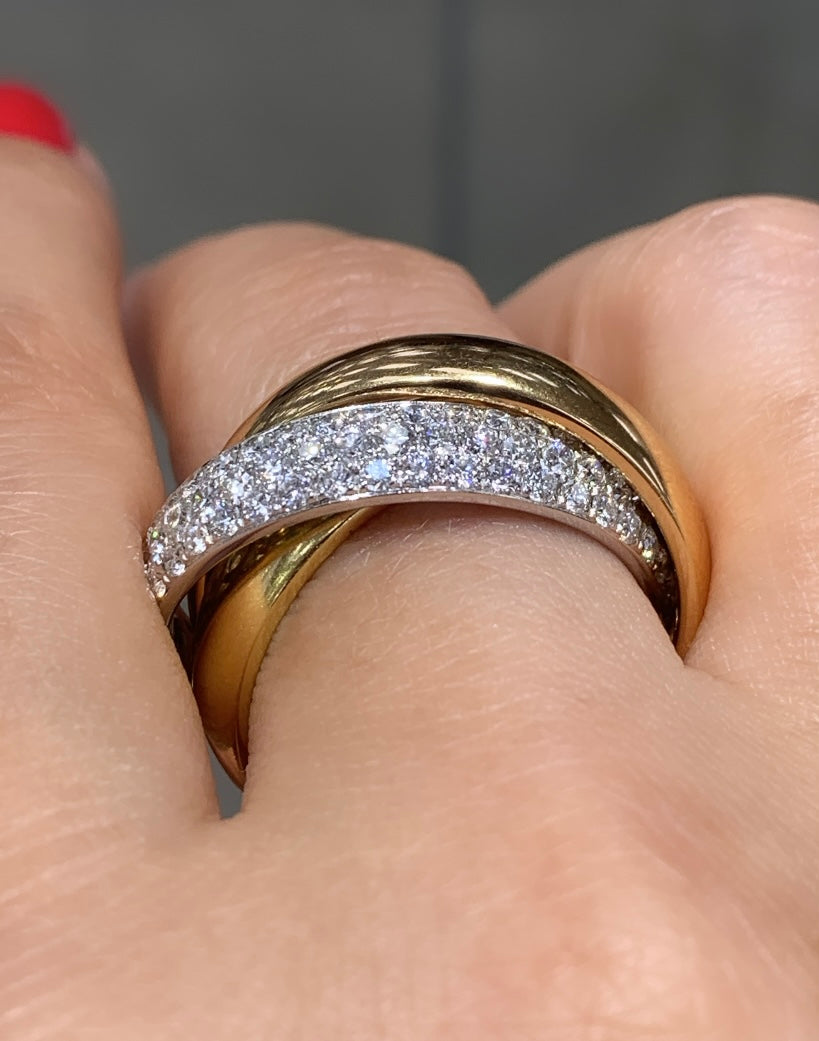 2.43ctw Diamond Designer Inspired Trinity Ring