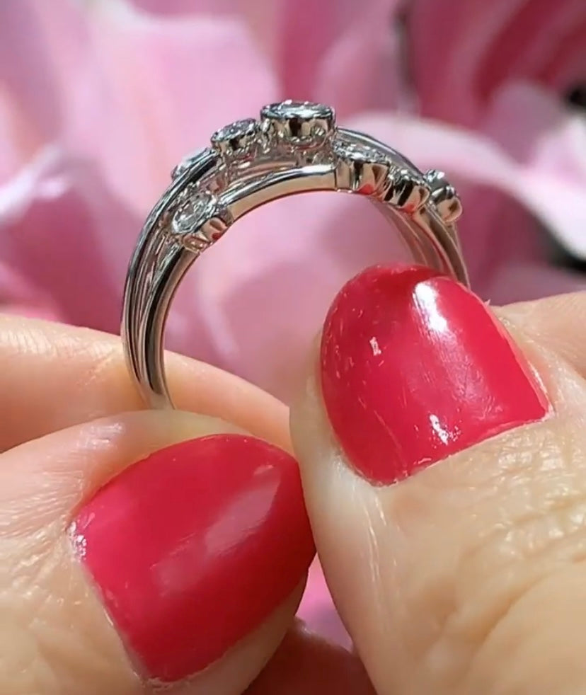 Ladies Designer Bezel set Diamond Ring