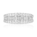 Baguette and Round Cut Diamond Ring 1.26ct tw