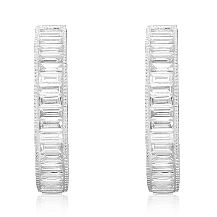 Ladies Diamond Huggie Bezel-set Earrings 0.20ct tw