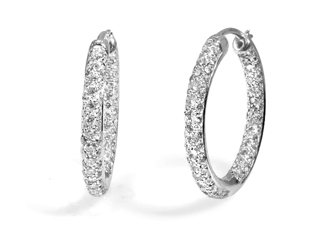 2.50ctw Diamond Inside-out Hoop Earring - HANIKEN JEWELERS NEW-YORK