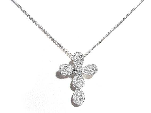 Diamond Cross 0.82ct tw Pendant Necklace