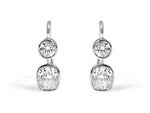 2.63ct t.w. Diamond Drop Earrings With Rounds & Cushions - HANIKEN JEWELERS NEW-YORK