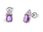 Diamond and Pink Sapphire Stud Earring 2.00ctw