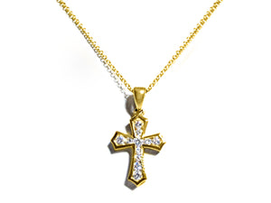 0.32ct tw Diamond Cross Pendant Necklace