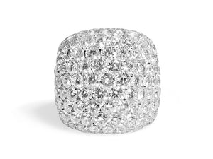 10.82cttw Diamond Nine Row Pave Ring - HANIKEN JEWELERS NEW-YORK