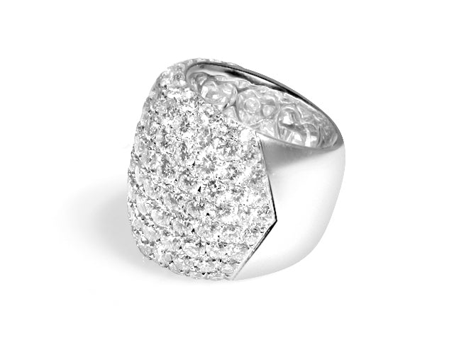 10.82cttw Diamond Nine Row Pave Ring - HANIKEN JEWELERS NEW-YORK