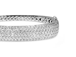 Diamond Pave Bangle Bracelet 5.10cttw