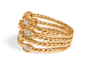 1.20ctw Rose Gold Diamond Ring - HANIKEN JEWELERS NEW-YORK
