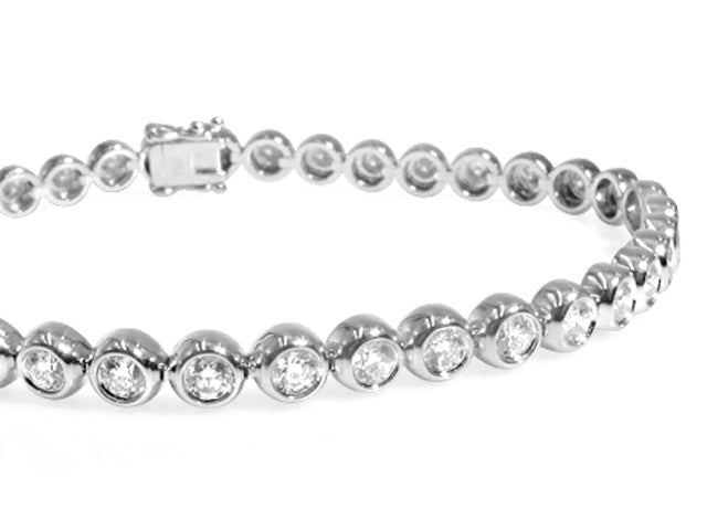 3.14cts Diamond Bezel Set Tennis Bracelet