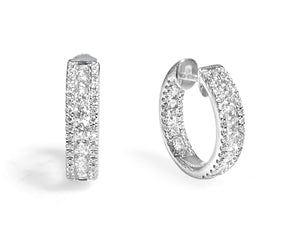 1.61ctw Diamond Huggie Earrings - HANIKEN JEWELERS NEW-YORK