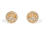 Diamond  Peace Logo Stud Earrings 0.22cts