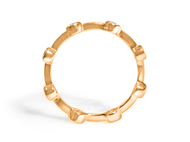 Stackable Diamond Rose Gold  Band