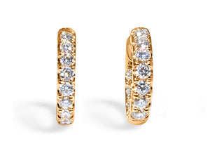 2.04ctw Rose Gold Diamond Huggie Earrings - HANIKEN JEWELERS NEW-YORK