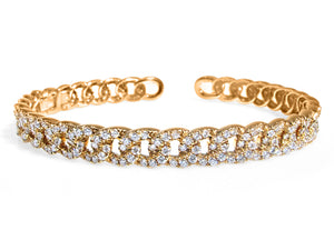 Diamond Rose 1.61CT T.W. Gold Bangle Bracelet - HANIKEN JEWELERS NEW-YORK