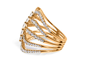 1.31ctw Diamond Fancy  Rose Gold Ring - HANIKEN JEWELERS NEW-YORK