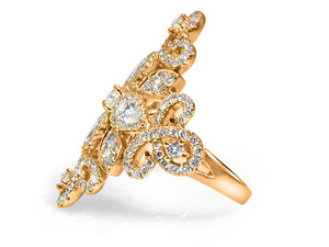 1.98ctw Diamond Rose Gold Fancy Ring - HANIKEN JEWELERS NEW-YORK