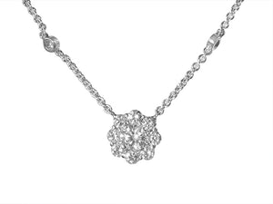 0.90ct tw Flower Style Diamond By the Yard Necklace