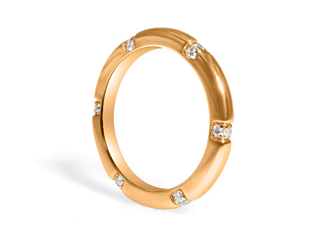 Rose Gold & 0.18ctw Diamond Ring - HANIKEN JEWELERS NEW-YORK