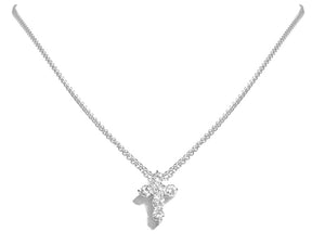 ﻿0.44ct tw Diamond Cross Pendant Necklace