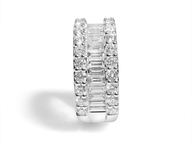 3.12CT T.W. Diamond and Baguette Ring