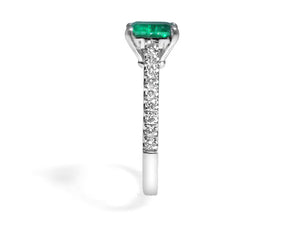 Emerald & Diamond Engagement Ring