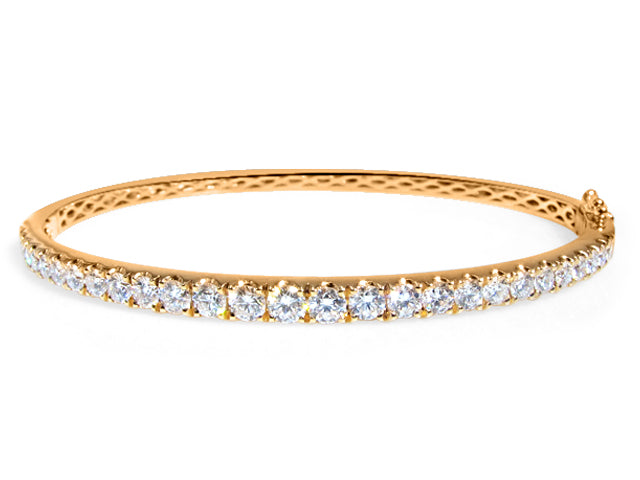 1.97ctw Diamond Rose Gold Bangle Bracelet