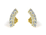 0.52CT T.W. Yellow Gold Pave Diamond Earrings - HANIKEN JEWELERS NEW-YORK