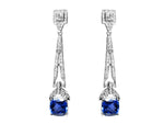 10.50 ctw Diamondand Tanzanite Dangling Earrings - HANIKEN JEWELERS NEW-YORK