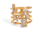 Ladies Rose Gold  "LOVE"  Diamond Ring - HANIKEN JEWELERS NEW-YORK