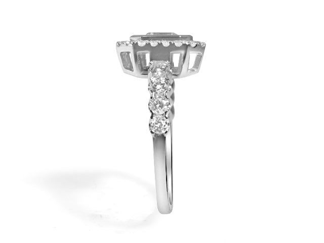 Octagon Emerald Cut Diamond Coctail Ring - HANIKEN JEWELERS NEW-YORK