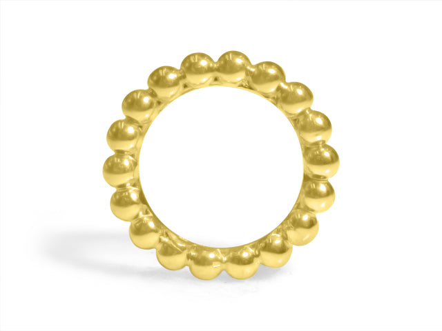 Yellow Gold Beaded Ring
