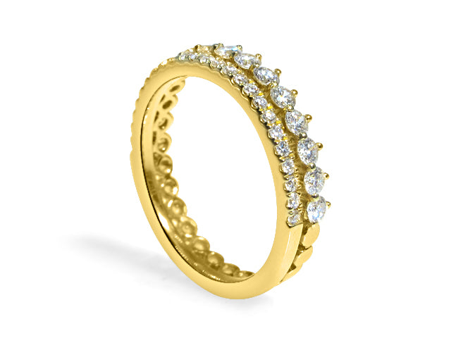 Two Row Diamond Ring - HANIKEN JEWELERS NEW-YORK