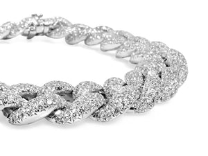 Diamond 13.03CT T.W. Pave Link Bracelet - HANIKEN JEWELERS NEW-YORK