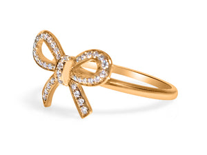 Rose Gold Diamond Bow Ring - HANIKEN JEWELERS NEW-YORK