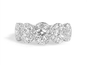 1.37ct tw Diamond Fancy Invisible Cluster Set Oval Ring