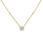 Diamond 1.10ct tw  Halo Cluster Pendant Necklace