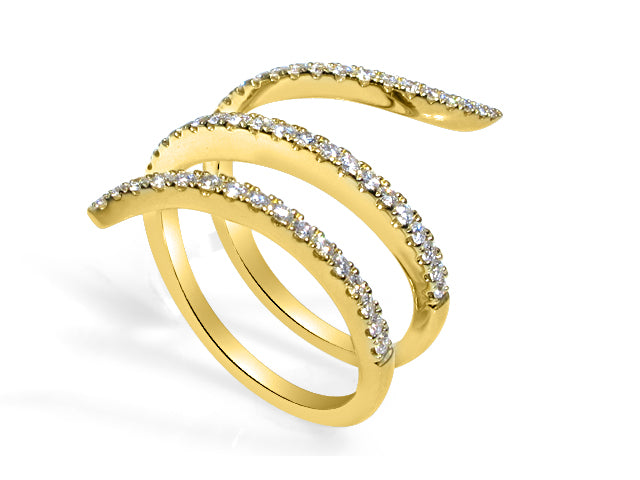 Diamond Spiral Ring - HANIKEN JEWELERS NEW-YORK