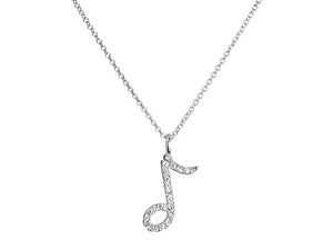 Ladies "Musical Note"  Pendant with Chain
