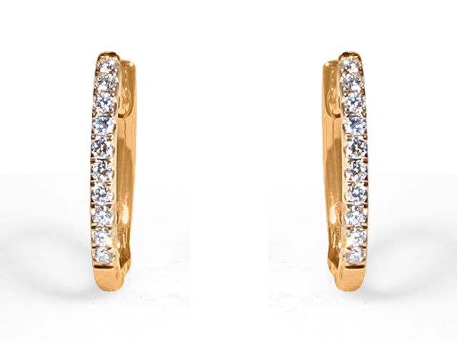 Diamond Huggie Earrings 0.17ctw - HANIKEN JEWELERS NEW-YORK