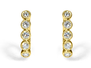 Diamond Huggie Earrings 0.43ctw - HANIKEN JEWELERS NEW-YORK